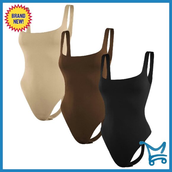 Women's Bodysuit Square Neck Sleeveless Stretchy Tank Top